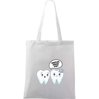 Nepůjde někdo ven - Taška bavlněná - 42 x 38 cm ( Bílá )