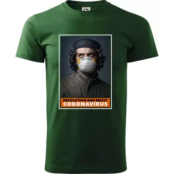 Corona Revolution and resist - Triko extra velké (5-8XL) - 7XL ( Lahvově zelená )