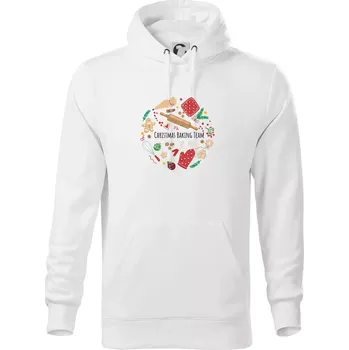 Pánská mikina Christmas Baking Team - Mikina pánská Cape s kapucí - 5XL ( Bílá )