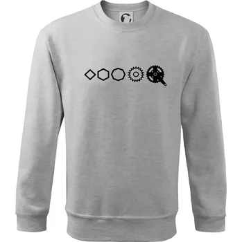 Chlapecké tričko Evoluce pedály - Mikina Essential dětská - 146 cm/10 let ( Světlešedý Melír )