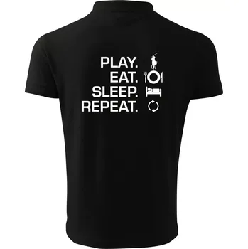 Pánská košile Play Eat Sleep Repeat polo - Polokošile pánská Pique Polo 203 - L ( Černá )