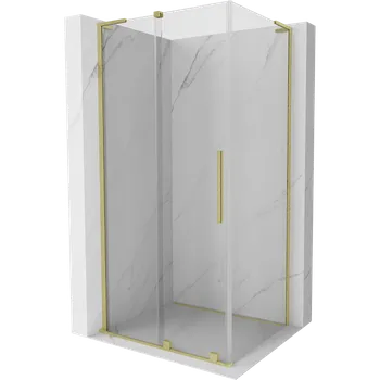 Mexen Velar L sprchový kout posuvný 110 x 120 cm, transparentní, zlatý kartáčovaný - 871-110-120-03-55 Sprchové kouty