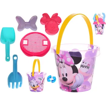 Hračka na písek Pískový baby set Minnie 6ks kyblík se sítem s nástroji a bábovičkami | AS37