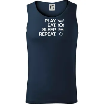 Play Eat Sleep Repeat florbal - Tílko pánské Core - L ( Námořní modrá (velmi tmavá - téměř černá) )
