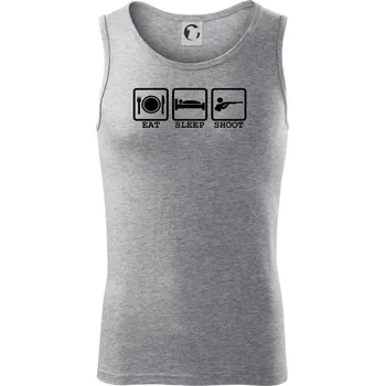 Eat sleep shot - Tílko pánské Core - 2XL ( Tmavě šedý melír )