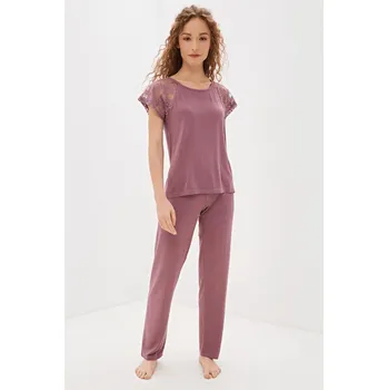 Dámské pyžamo Dámské bambusové pyžamo SUSANA - Borůvková, M, Luisa Moretti