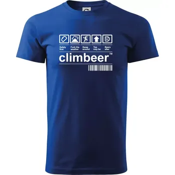 Pánské tričko Čárový kód - Climbeer - Triko extra velké (5-8XL) - 7XL ( Královská modrá )