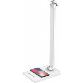 Lampička LED lampa MEGGIE stmívatelná s bezdrátovým nabíjením a USB 8W - DL3304/W/B Bílá