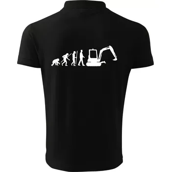 Pánská košile Evoluce bagr malý - Polokošile pánská Pique Polo 203 - 2XL ( Černá )