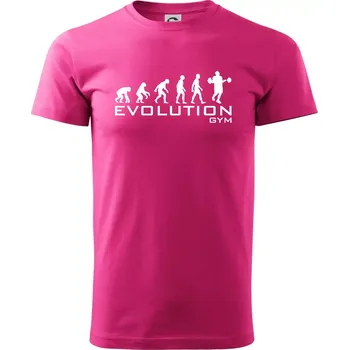 Pánské tričko Evoluce Gym - Klasické pánské triko vyšší gramáže - 4XL ( Purpurová )