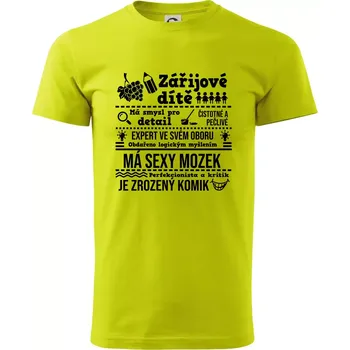 Narozeniny září - Klasické pánské triko vyšší gramáže - 2XL ( Limetková )