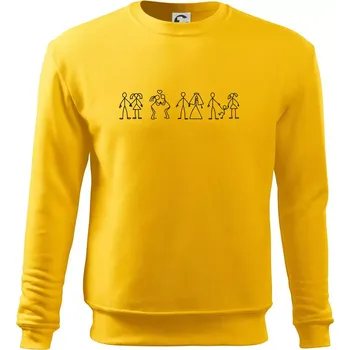Pánská mikina Evoluce vztahu - Mikina Essential pánská - 2XL ( Žlutá )