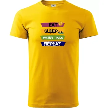 Eat sleep watter polo barevné - Triko extra velké (5-8XL) - 8XL ( Žlutá )