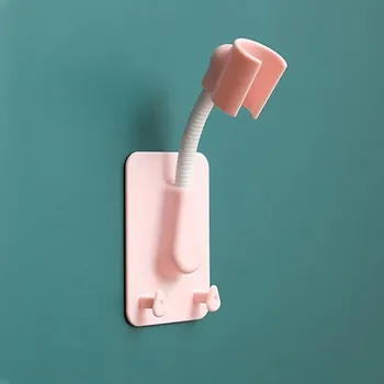 Sprchový držák Nastavitelný držák sprchy bez vrtání | sprchový držák, koupelnový držák - Růžový