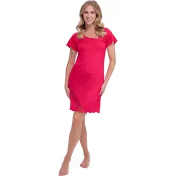 Dámská noční košile Dámská noční košile Follia modal Viera/10630, 2XL, třešňová