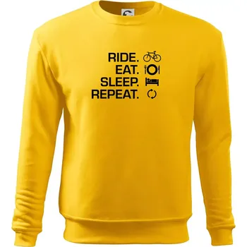 Pánská mikina Ride Eat Sleep Repeat kolo - Mikina Essential pánská - XL ( Žlutá )