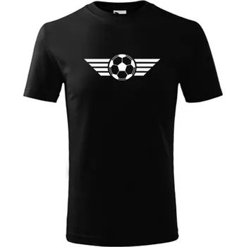 Černé dětské tričko s fotbalovým míčem 2 - barva černá - velikost 8let