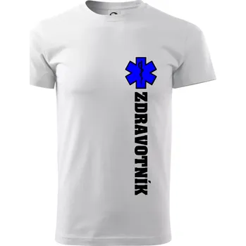 Pánské tričko Hvězda života - zdravotník - Triko extra velké (5-8XL) - 8XL ( Bílá )