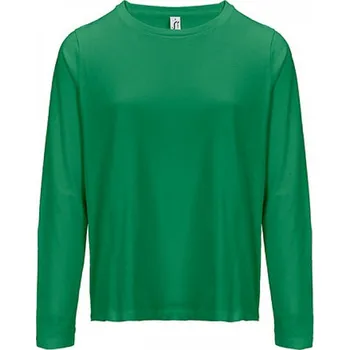 Dámské tričko Sol's Dámské tričko Monarch s dlouhým rukávem 100% bavlna Barva: zelená výrazná, Velikost: XS L04443