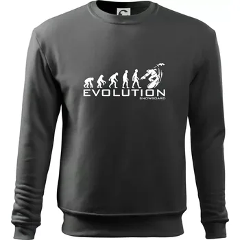 Chlapecké tričko Evoluce snowboardu - Mikina Essential dětská - 146 cm/10 let ( Tmavá břidlice (šedá se zeleným nádechem) )