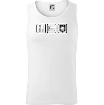 Eat sleep MMA v řádku - Tílko pánské Core - XL ( Bílá )