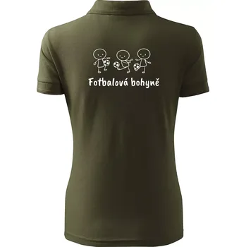 Fotbalová bohyně - Polokošile dámská Pique Polo - XL ( Military )