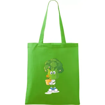 Nákupní taška Brokolice zahrádkář - Taška bavlněná - 42 x 38 cm ( Apple Green )