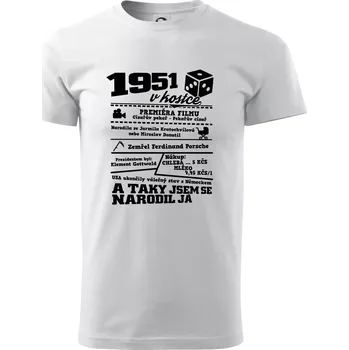 1951 v kostce - Triko extra velké (5-8XL) - 7XL ( Bílá )