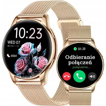 Hodinky Chytré Hodinky Rubicon F30SMA-GOLD MESH zlaté (zlatý)