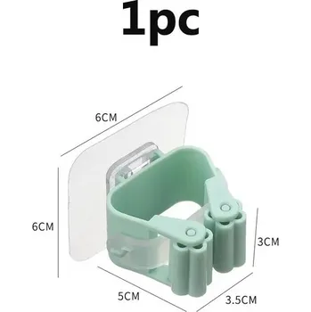 Věšák Držák mopu bez vrtání na stěnu | věšák, organizér - Zelená 1 ks