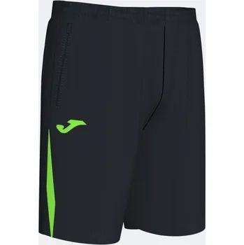 Pánské/Chlapecké fotbalové šortky JOMA CHAMPIONSHIP VII BERMUDA BLACK FLUOR GREEN Velikost: M, Barva: NEGRO-VERDE FLUOR