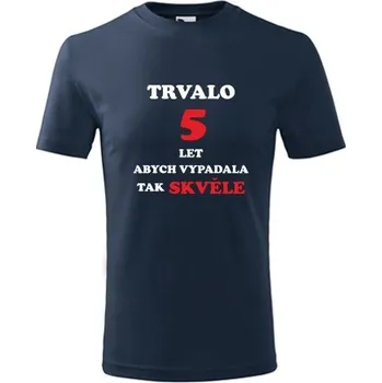 Chlapecké oblečení Tmavě modré dětské tričko trvalo 5 let - dárek pro děti 5 let - barva tmavě modrá - velikost 4roky