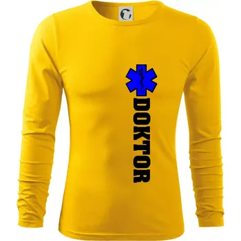 Pánské oblečení Hvězda života - doktor - Triko s dlouhým rukávem FIT-T long sleeve - S ( Žlutá )