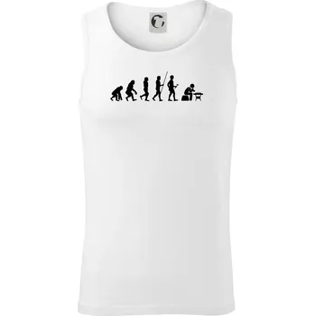 Evoluce šachy - Tílko pánské Core - S ( Bílá )