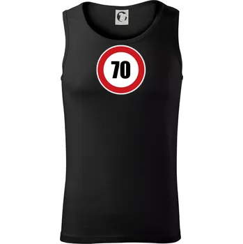 Pánské termoprádlo Dopravní značka - omezení rychlosti 70 - Tílko pánské Core - XL ( Černá )