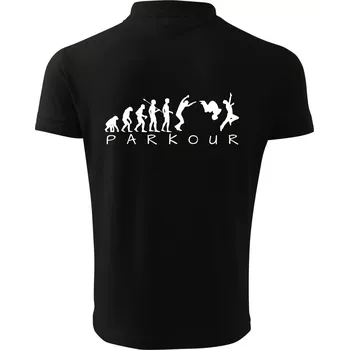 Pánská košile Parkour evoluce - Polokošile pánská Pique Polo 203 - XL ( Černá )