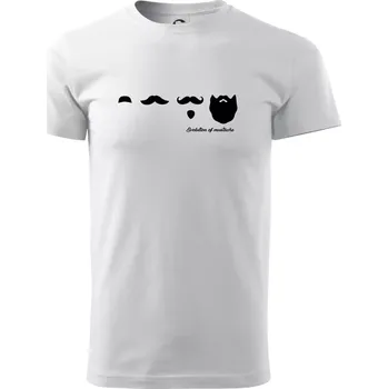 Evolution mustache - Triko extra velké (5-8XL) - 6XL ( Bílá )
