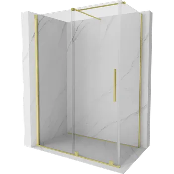 Mexen Velar sprchový kout posuvný 150 x 85 cm, transparentní, zlatý kartáčovaný - 871-150-085-01-55 Sprchové kouty
