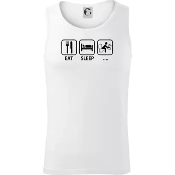 Eat sleep záchod - Tílko pánské Core - S ( Bílá )