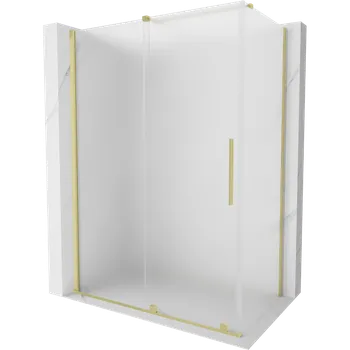 Mexen Velar sprchový kout posuvný 130 x 70 cm, matný, kartáčované zlato - 871-130-070-31-55 Sprchové kouty