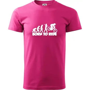 Evoluce Born to ride - Klasické pánské triko vyšší gramáže - XS ( Purpurová )