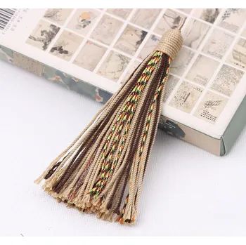 Barevné bavlněné třásně pro dekorace | ozdobné střapce, etno dekorace - Khaki