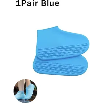 Cyklistické návleky Voděodolné silikonové návleky proti skluzu | návleky, obaly na boty - 1 pár modrých , M(35-39)