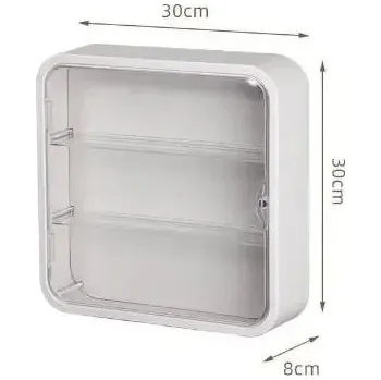 Držák na polici Nástěnná vitrína na figurky s magnetem | magnetický stojan, nástěnný držák - BÍLÝ