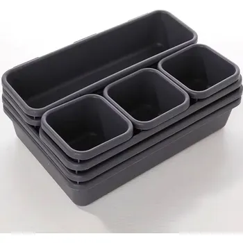 Úložný box Nastavitelný set boxů do šuplíku | pořadač, úložný box - Černý