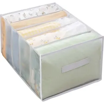 Úložný box Velkokapacitní úložný box s přihrádkami | úložný box, organizér - BÍLÝ