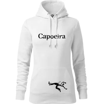 Dámská mikina Capoeira velký - Mikina dámská Cape s kapucí - L ( Bílá )