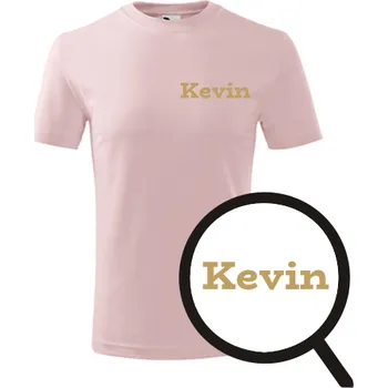 Chlapecké tričko Růžové dětské tričko Kevin - dárek pro malého fotbalistu - fotbalový dárek - barva růžová - velikost 4roky