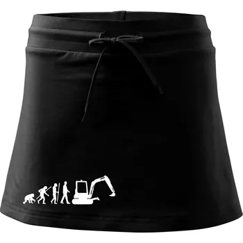 Dámská sukně Evoluce bagr malý - Sportovní sukně - two in one - L ( Černá )