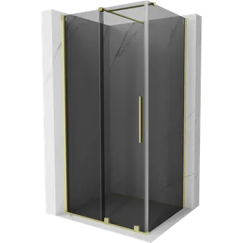 Mexen Velar sprchový kout posuvný 90 x 85 cm, grafitový, zlatý kartáčovaný - 871-090-085-41-55 Sprchové kouty